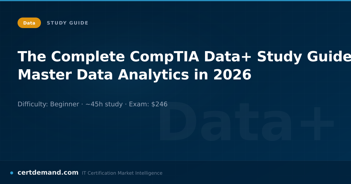 Data+ Certification Guide (2026): Requirements & Study Plan