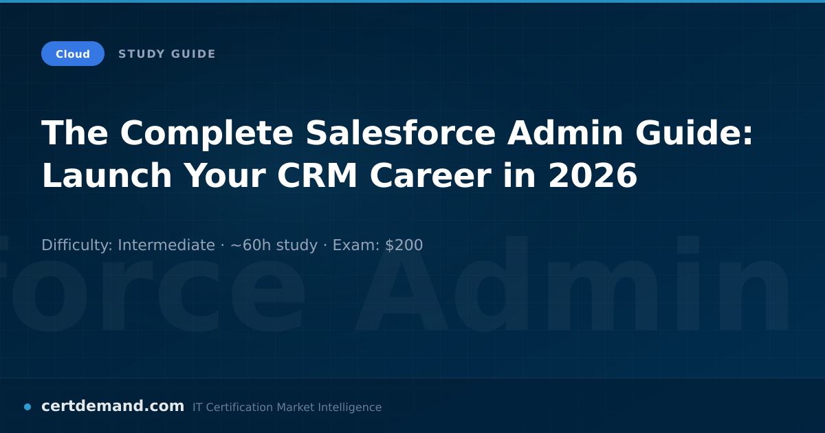 Salesforce Admin Certification Guide (2026): Requirements & Study Plan